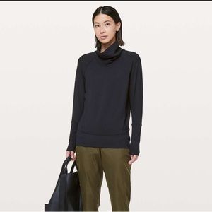 Lululemon High Lines Pullover Long Sleeve Sweater Sweatshirt Top in Black Size 6